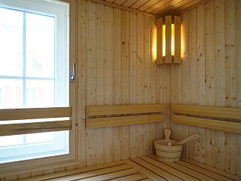 Blick in die Sauna