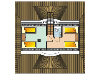 Grundrisses vom ausgebauten Spitzboden